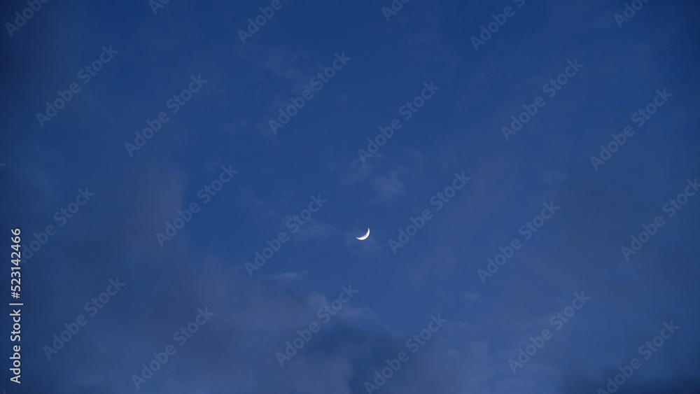 Fototapeta premium crescent moon in the sky