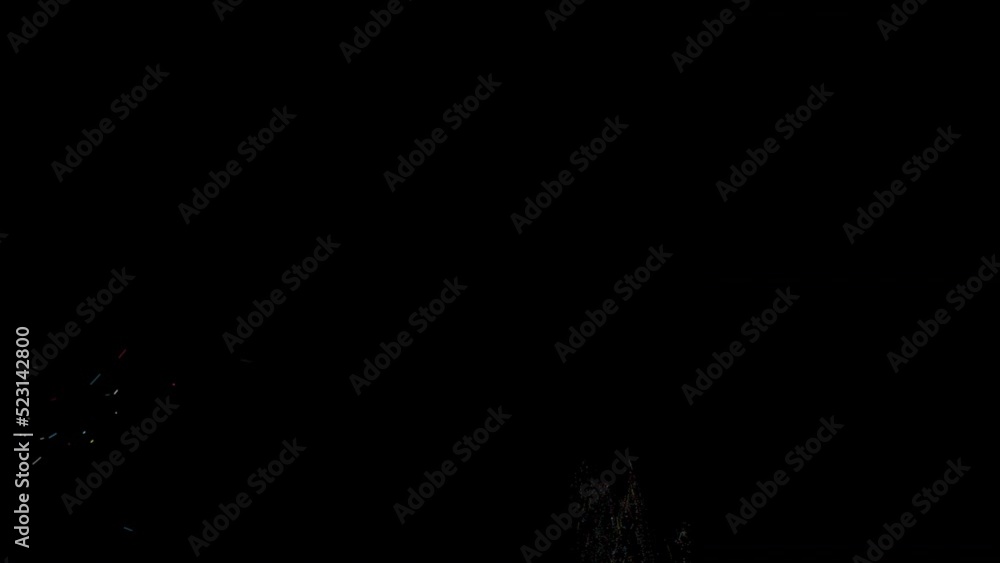 Animation of colourful particles forming toys on black background. Animation of colourful particles forming toys on black background.