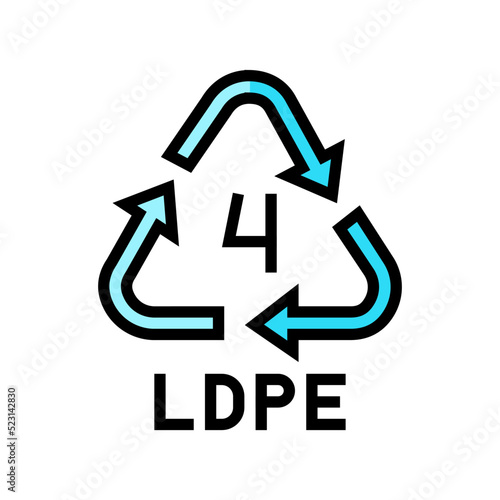 ldpe plastic product sign color icon vector. ldpe plastic product sign sign. isolated symbol illustration