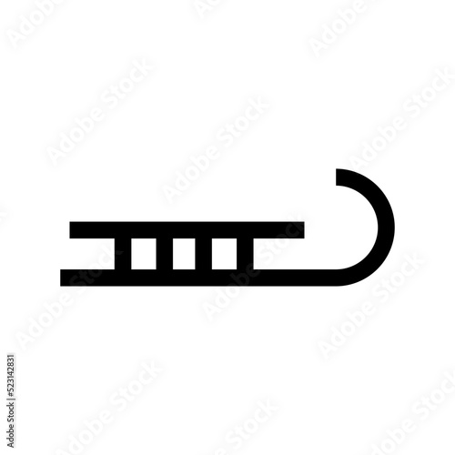 sled icon or logo isolated sign symbol vector illustration - high quality black style vector icons 