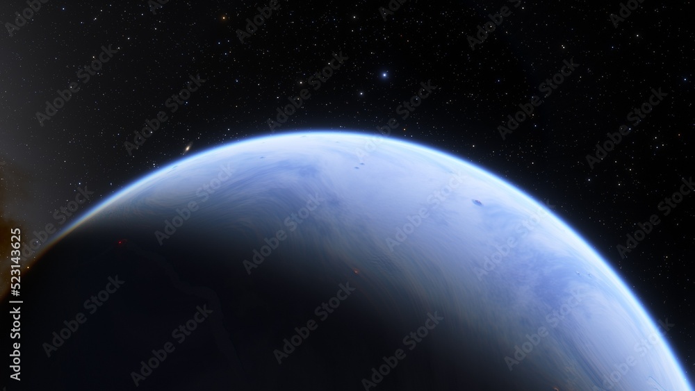 Fototapeta premium Planets and galaxy, science fiction wallpaper. Beauty of deep space. Billions of galaxy in the universe Cosmic art background 3d render