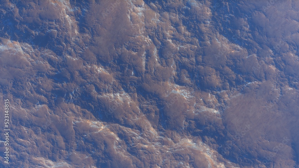 Fototapeta premium View of the 3d rendering realistic planet mars surface from space