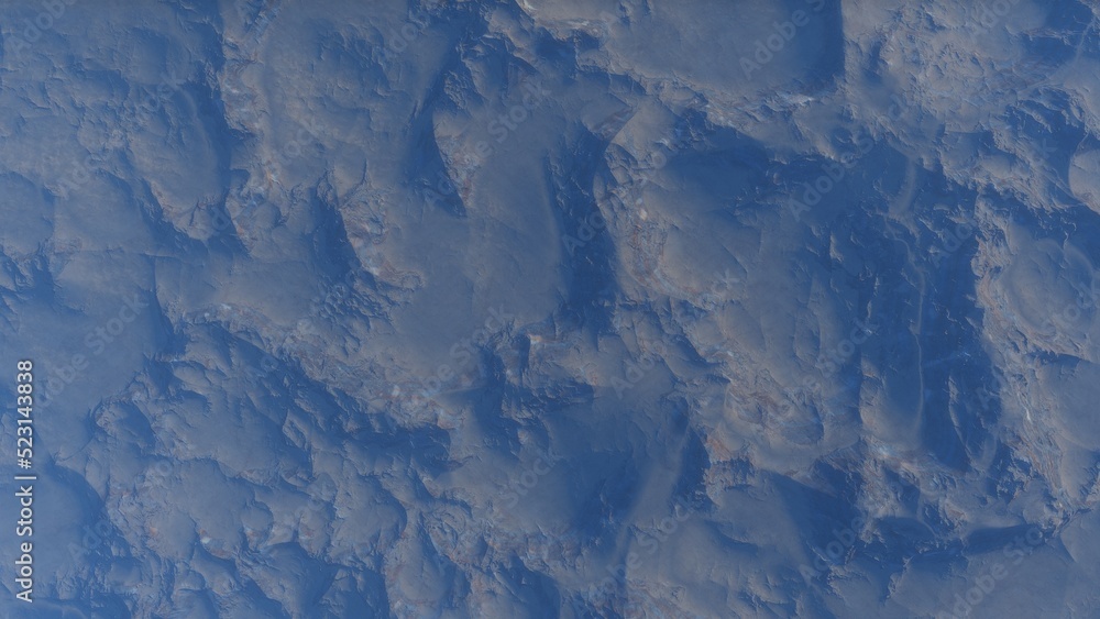 Fototapeta premium View of the 3d rendering realistic planet mars surface from space