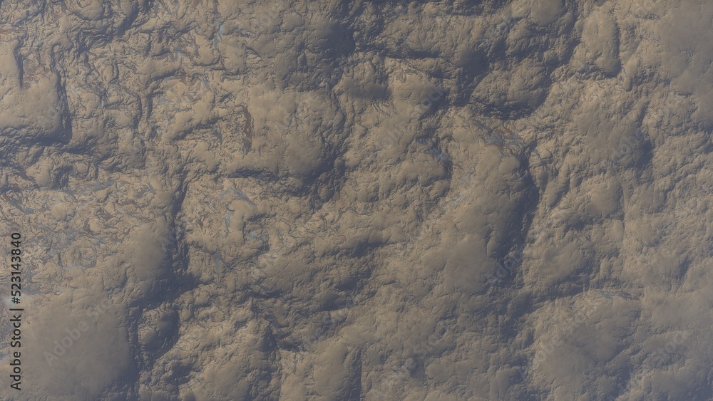 Fototapeta premium View of the 3d rendering realistic planet mars surface from space