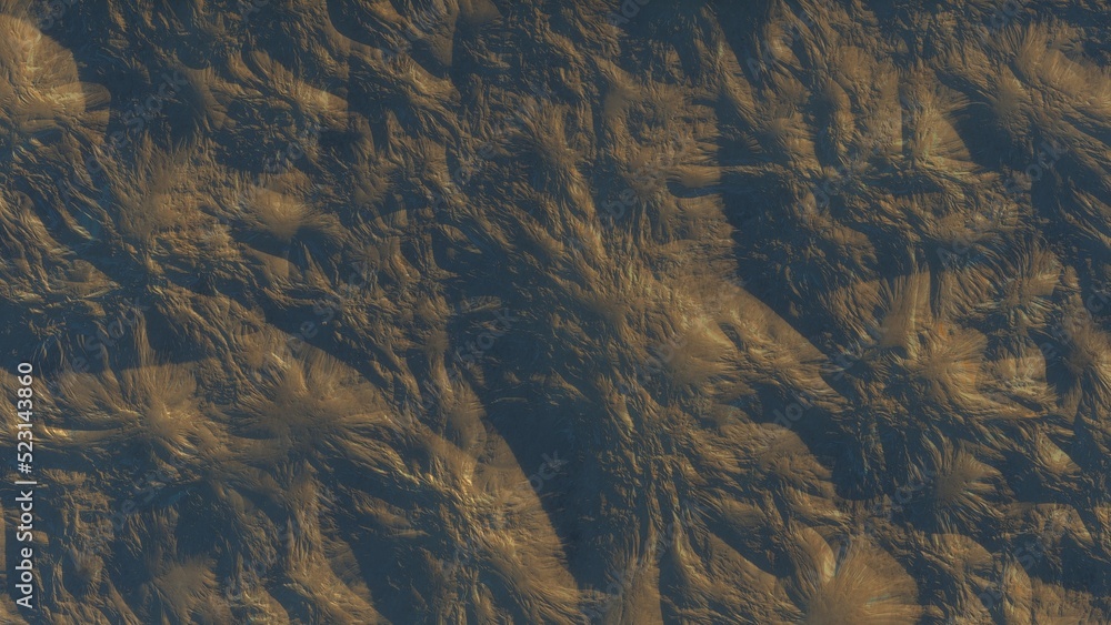 Fototapeta premium View of the 3d rendering realistic planet mars surface from space