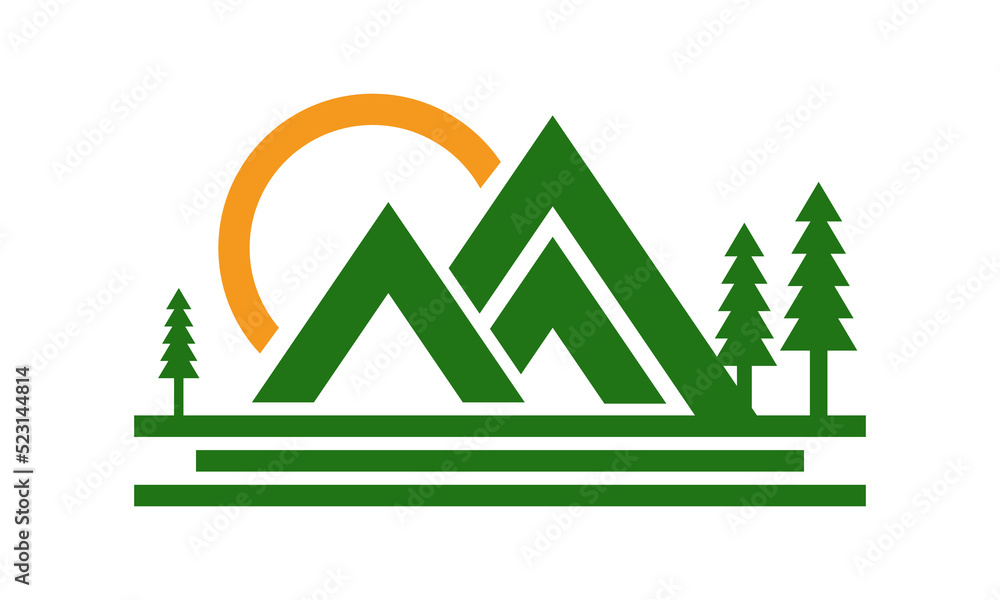 forest mountain hill logo