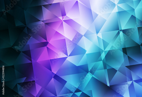 Dark Pink, Blue vector triangle mosaic texture.