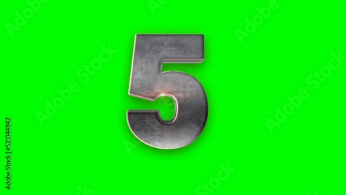 countdown from number 10 to 0 on green background
