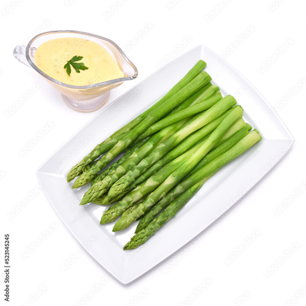 Green organic natural Asparagus isolated on white background Green organic natural Asparagus isolated on white background