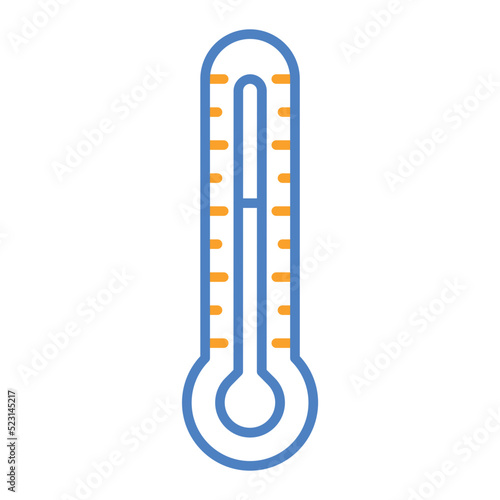 Thermometer Blue And Orange Line Icon