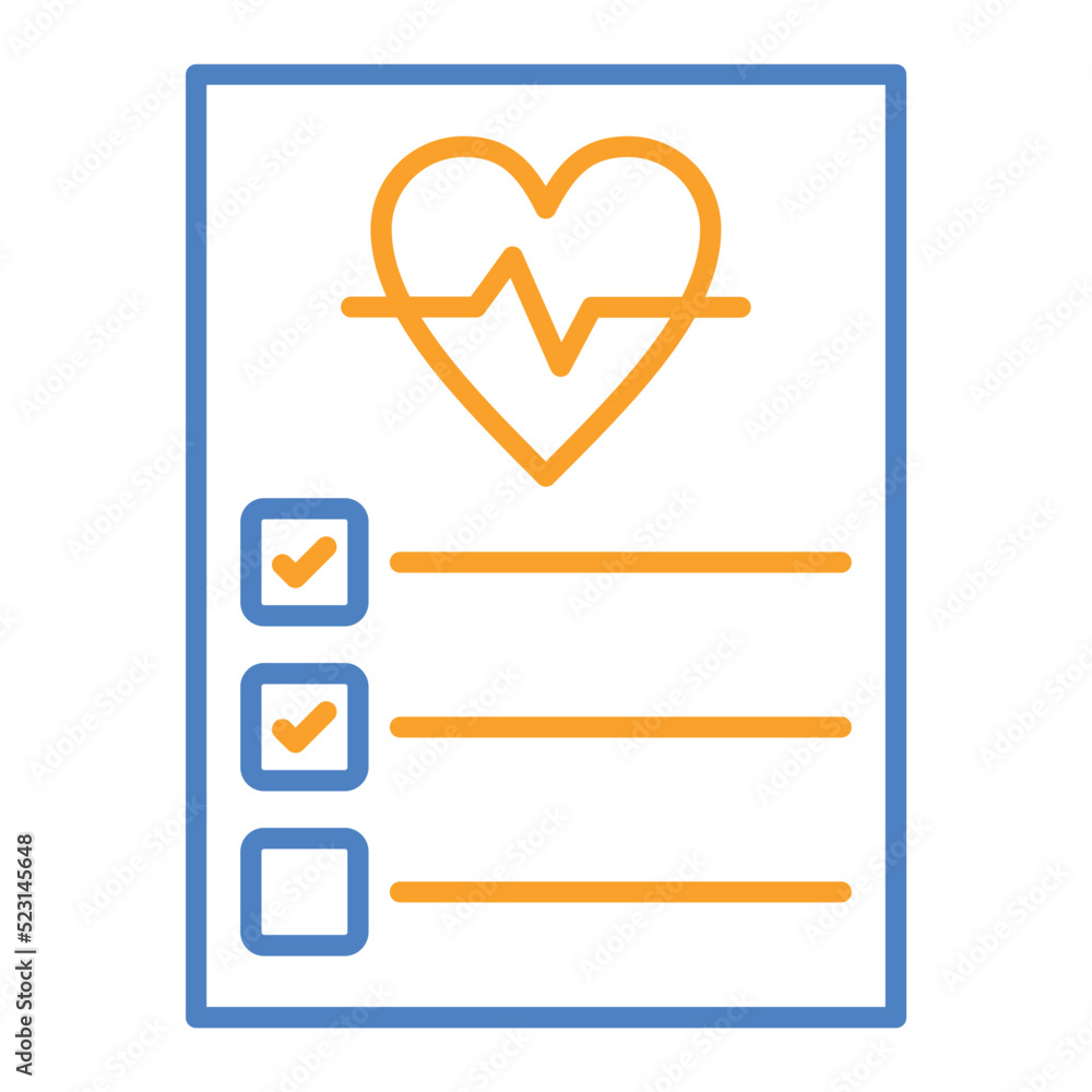 Health Blue And Orange Line Icon Health Blue And Orange Line Icon