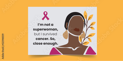 I am not a superwoman, but I survived cancer -  Breast Cancer Card for African Women