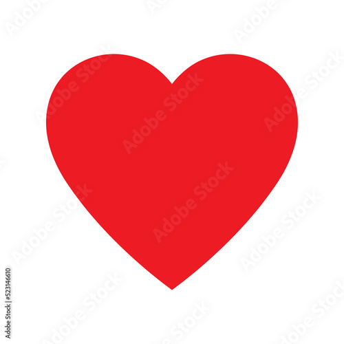 Red heart icon, love symbol vector illustration. Free Download Red heart icon, love symbol vector illustration. - GFXLoad