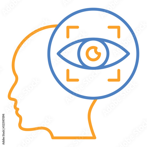 Vision Blue And Orange Line Icon