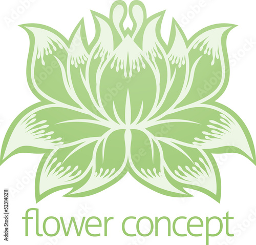 An abstract orchid flower f...