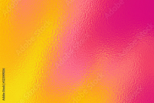 Bright gradient background with foil effect. Red yellow color texture. Neon ombre. Metal background. Abstract colored backdrop design for summer prints. Orange modern texture. Vector illustration