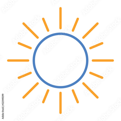 Brightness Blue And Orange Line Icon