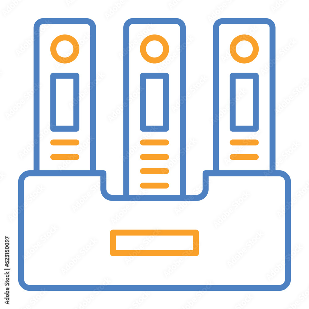 File Blue And Orange Line Icon File Blue And Orange Line Icon