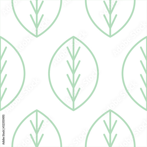 Fototapeta Naklejka Na Ścianę i Meble -  Beautiful leaves pattern decoration background. Pattern Botanical motif decoration ornament, green nature leaf, blade, palm leaf, foliage, leaflet, needle vector design. ornament for wallpaper, wrap.