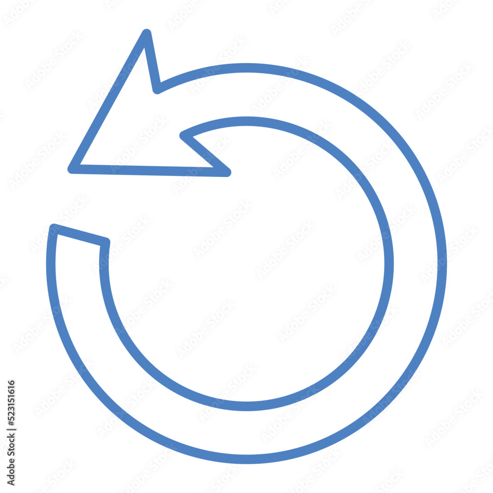 Undo Blue And Orange Line Icon Undo Blue And Orange Line Icon