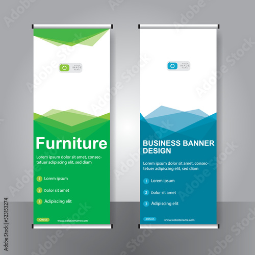 Business banner roll up set standee banner template.