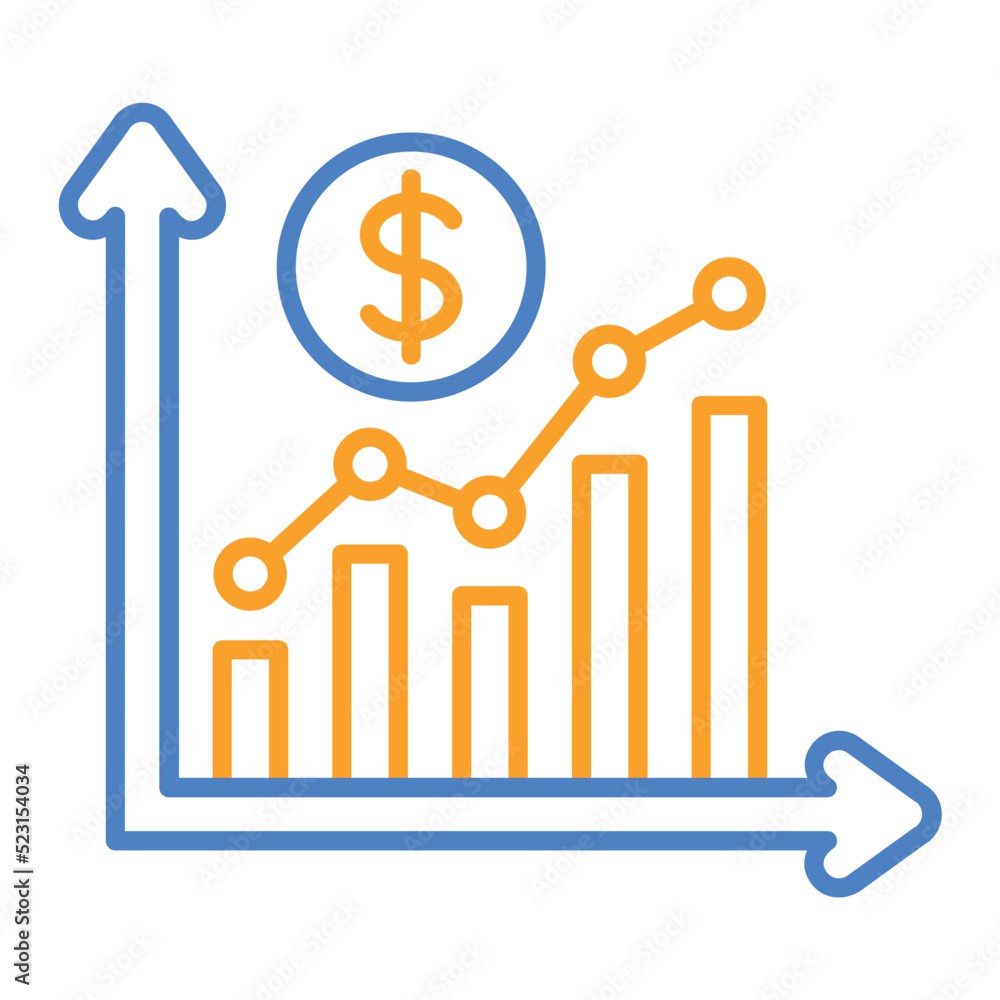 Grow Up Blue And Orange Line Icon