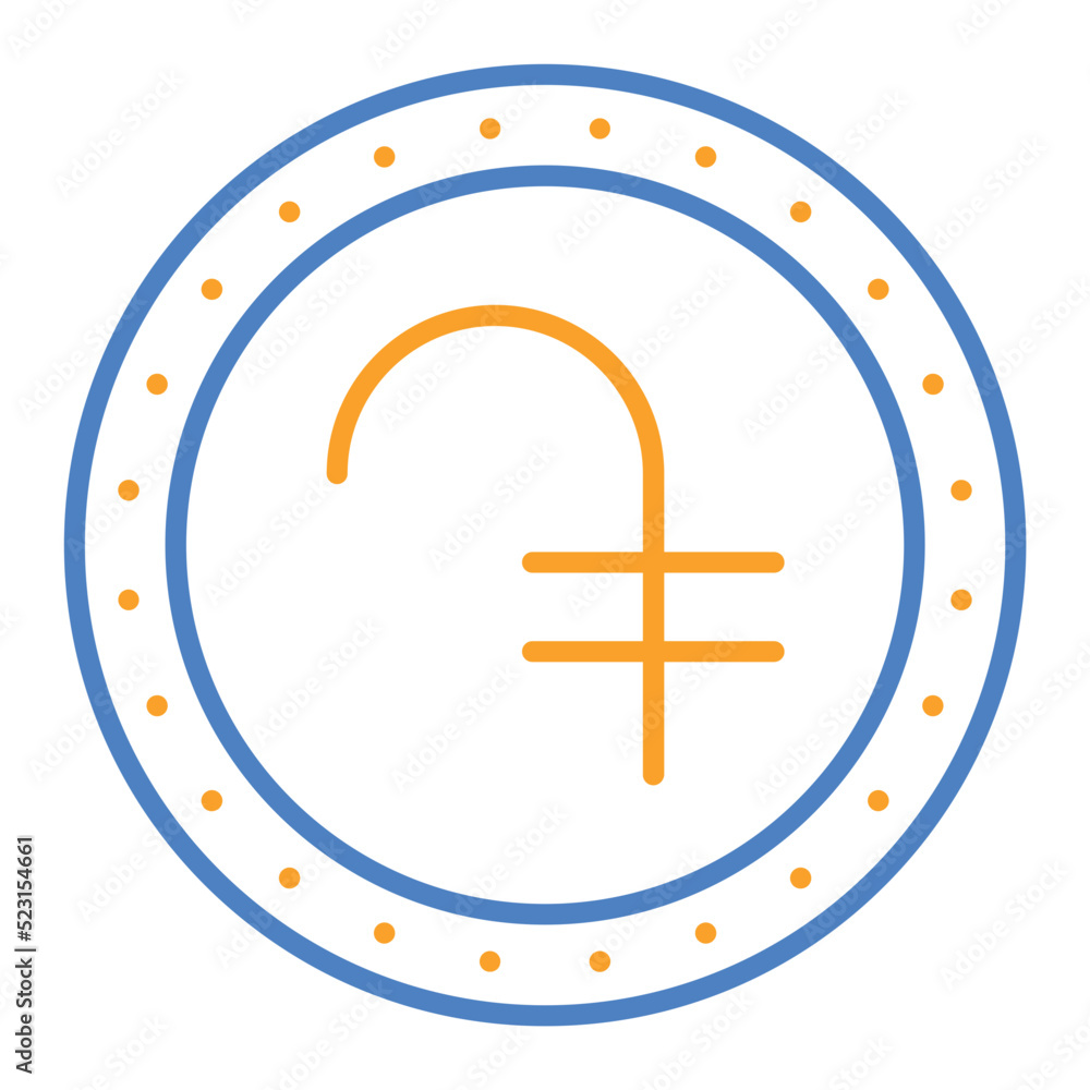 Dram Blue And Orange Line Icon Dram Blue And Orange Line Icon