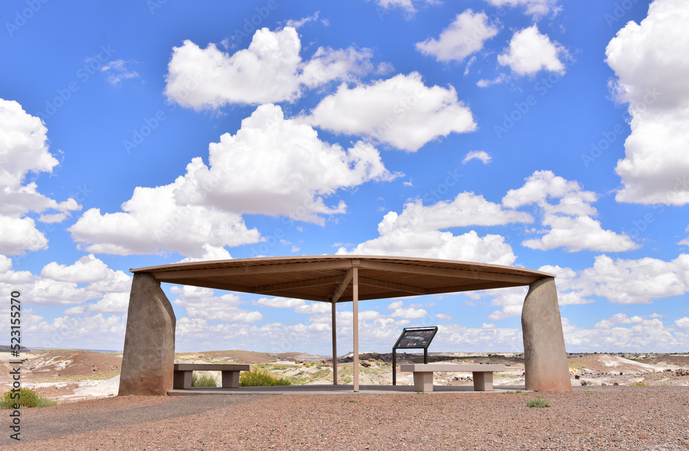 Obraz premium Memorial place in Petrified Forest National Park in Arizona, EEUU.