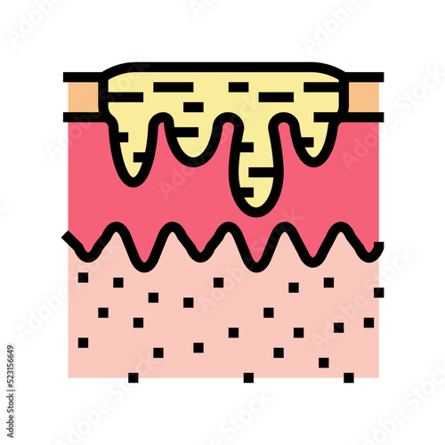 hyperpigmentation acne scar color icon vector. hyperpigmentation acne scar sign. isolated symbol illustration