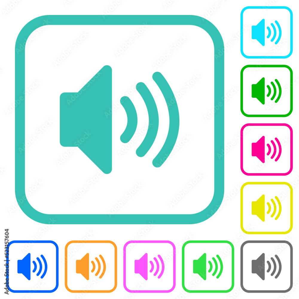 Volume solid vivid colored flat icons Volume solid vivid colored flat icons
