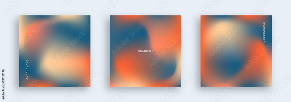 Colorful gradient background. Square post template collection. Colorful gradient background. Square post template collection.