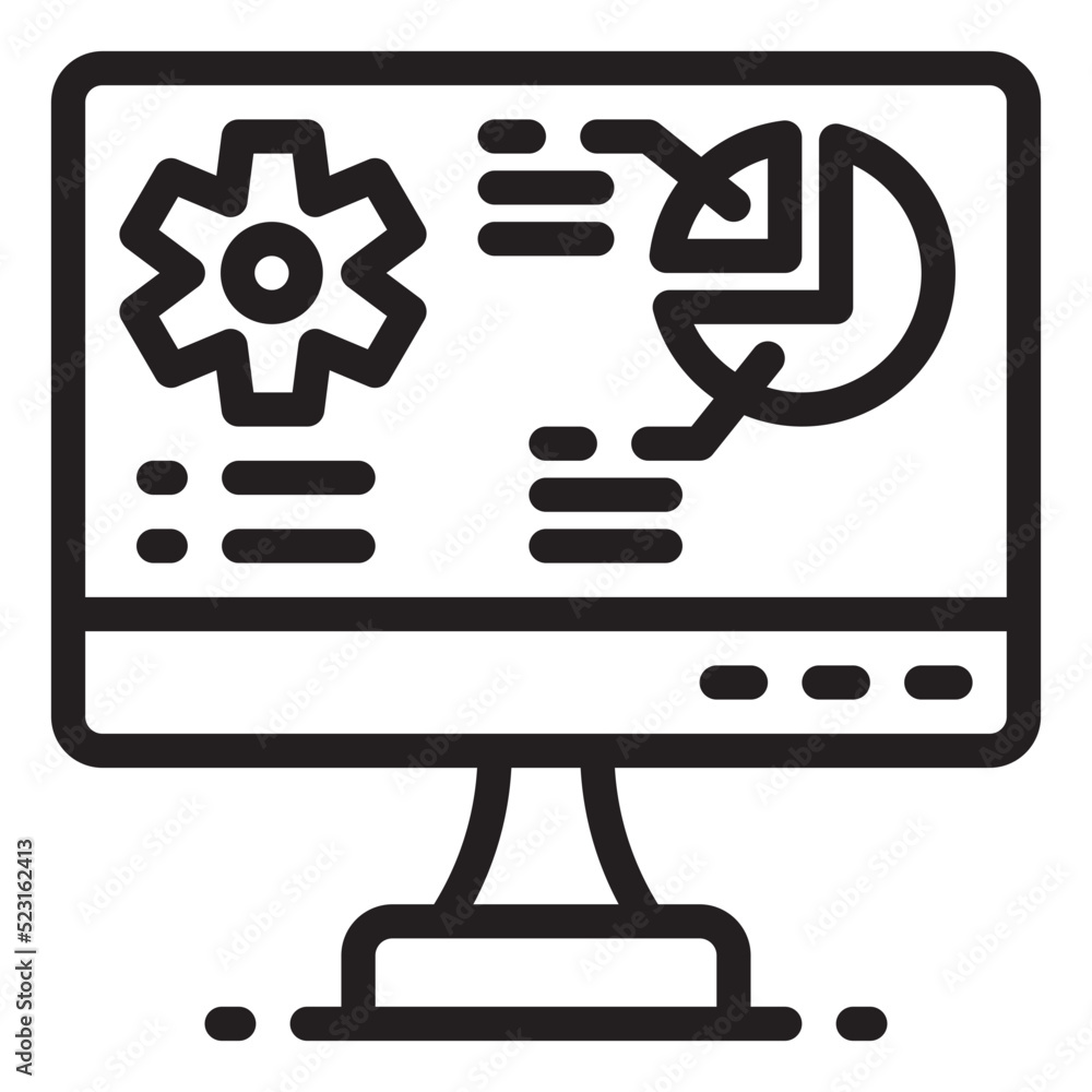 analysis line icon analysis line icon