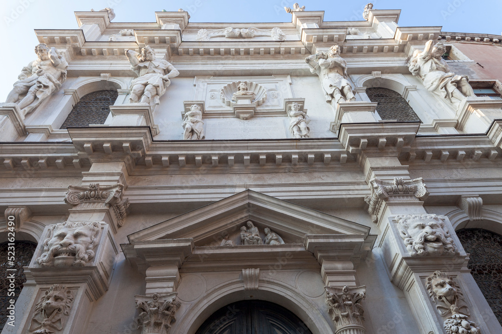Venezia. facciata della Chiesa di Santa Maria dei Derelitti, Ospitaletto