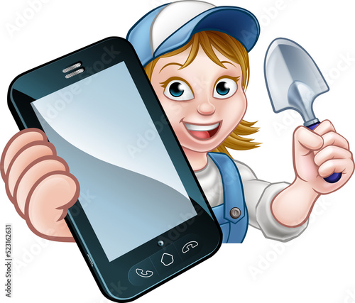 A gardener or farmer holdin...