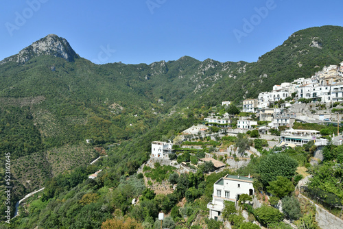 Wallpaper Mural Panoramic view of the village of Albori, on the mountains of the Amalfi coast in Italy. Torontodigital.ca