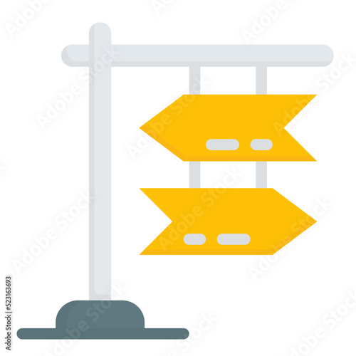 guidepost flat icon