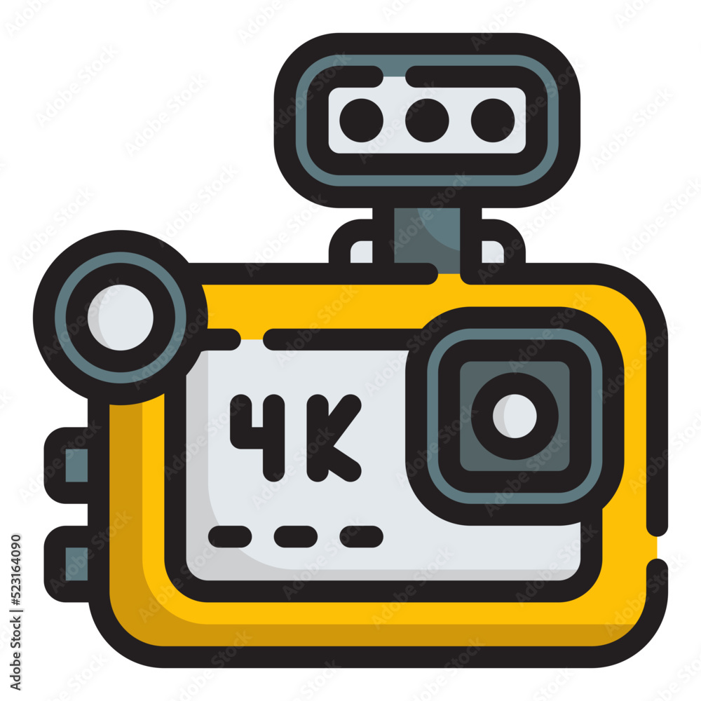 Fototapeta premium videography line icon
