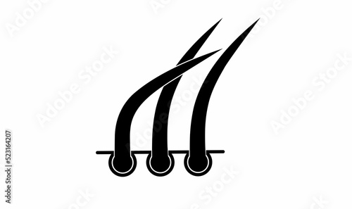 hair icon isolated on white background