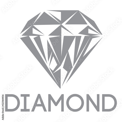 Grey diamond. Vector illustration. Template or elements for design