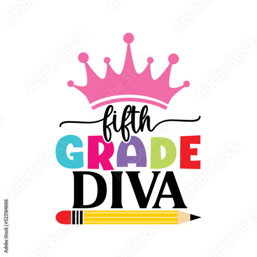 Fifth grade diva svg