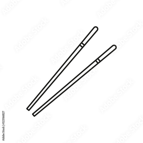 Chopsticks icon. Vector. Line style.