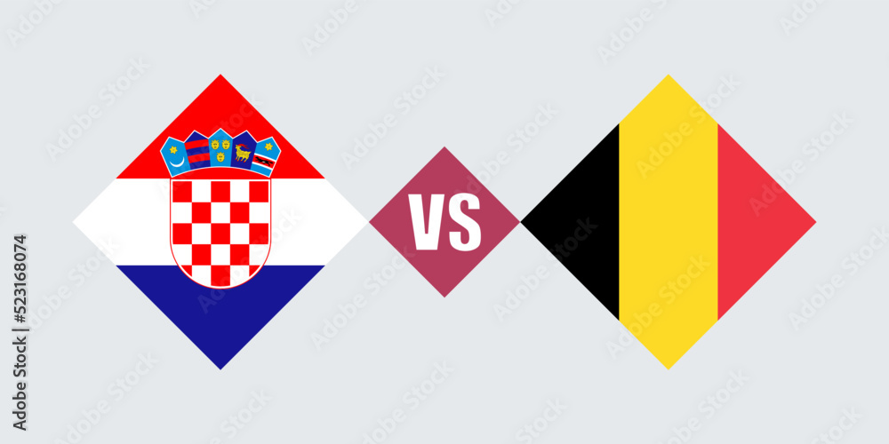 Croatia vs Belgium flag concept. Vector illustration. Croatia vs Belgium flag concept. Vector illustration.