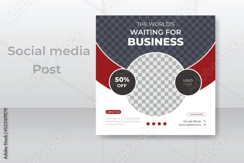 Social media post design template for Agency