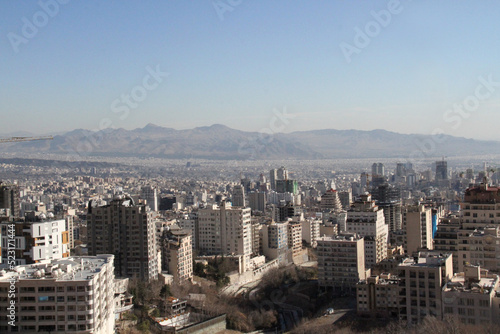 View of skyline on the northern of Tehran, Iran.
