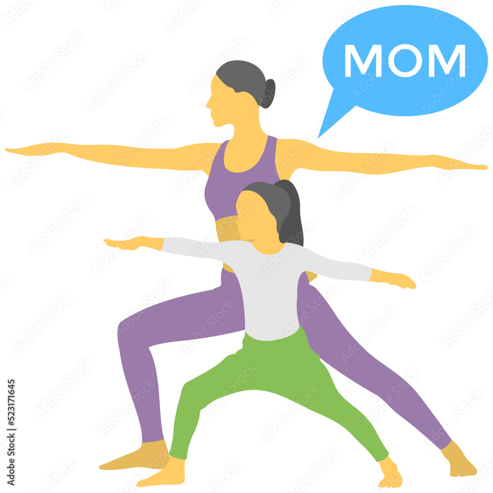 Mom and Daughter Yoga 