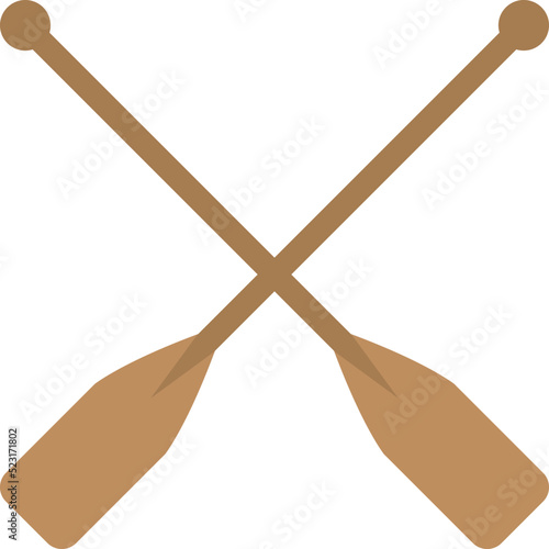 Crossed Oars Vector Icon 
