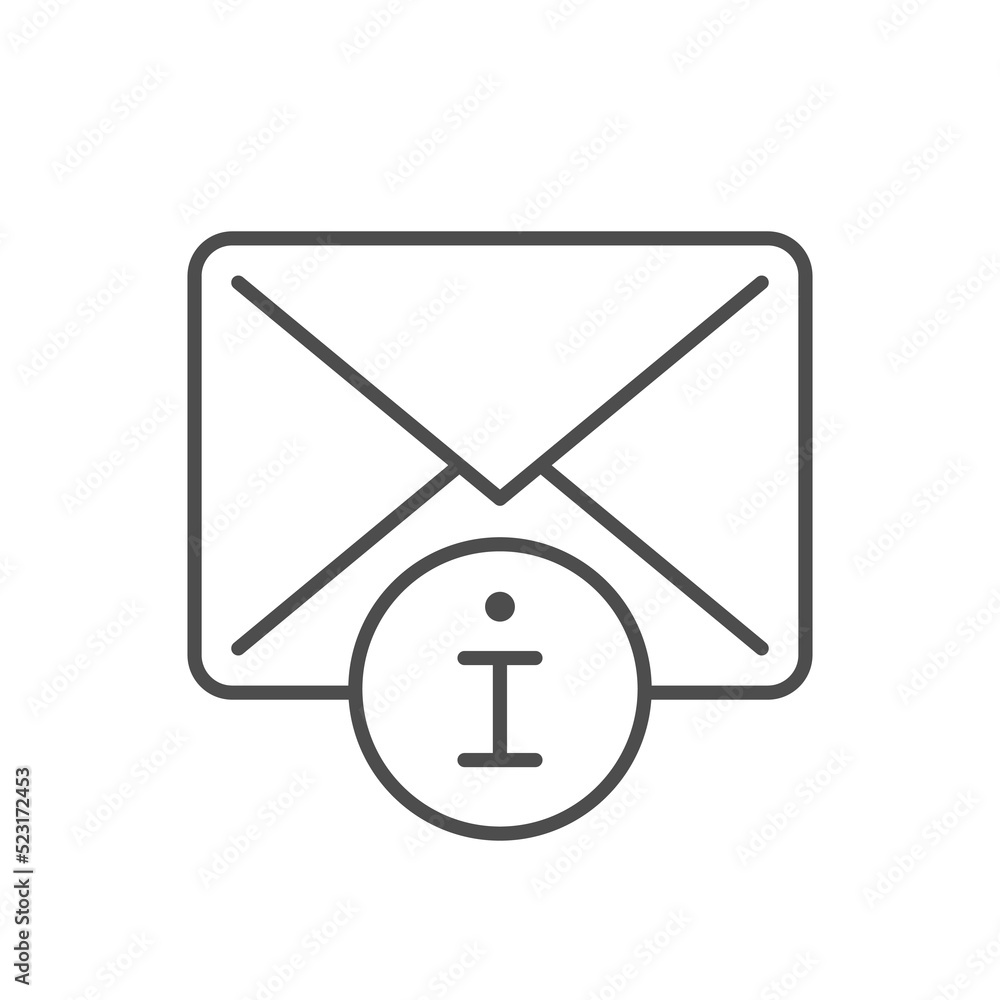 Information letter line outline icon Information letter line outline icon