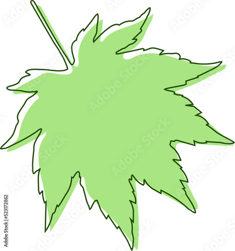 Leaf silhouette. Leaf of the tree stylized icon