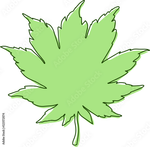 Leaf silhouette. Leaf of the tree stylized icon