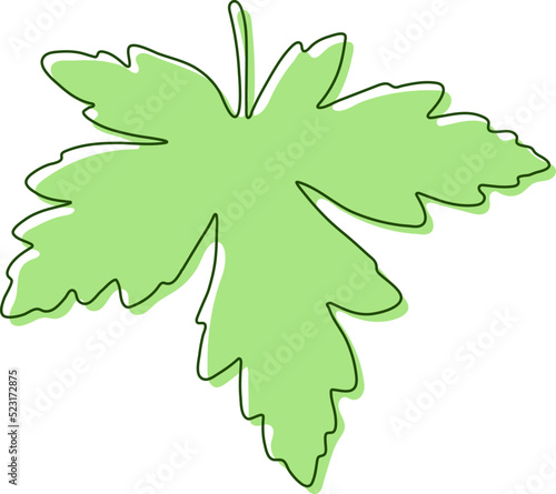 Leaf silhouette. Leaf of the tree stylized icon